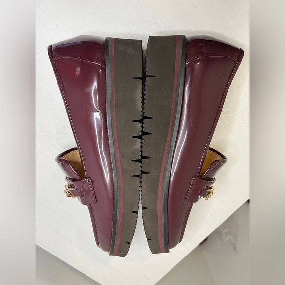 Alex Marie Patent Burgundy Eva Platform Loafers Size 8.5 Academia Preppy - Picture 12 of 12